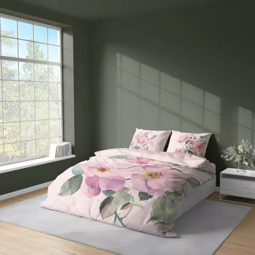 Pościel 3D z mikrofibry 5427 A Detexpol – z pastelowymi dzikimi różami