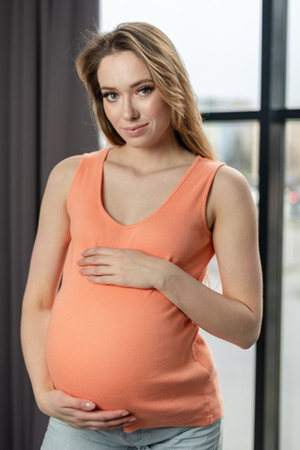 Bawełniany top 020 MIRACLE-koralowy