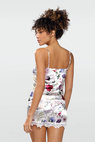 Komplet piżama damska Flowers DKaren -DK-KV biały