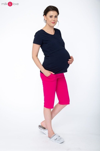 Bluzka ciążowa i do karmienia Night & Day - góra od piżamy Milk&Love granatowa