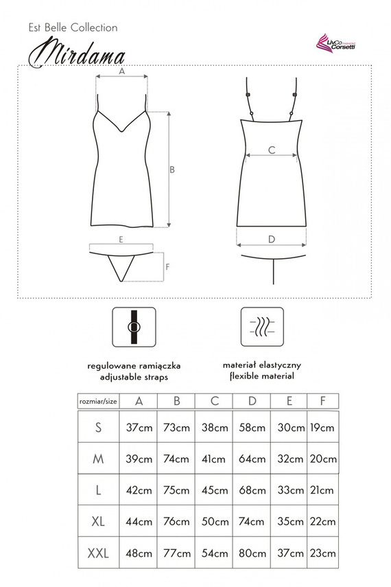 Komplet dwuczęściowy Mirdama Black LC 90519 LivCo Corsetti Fashion - black