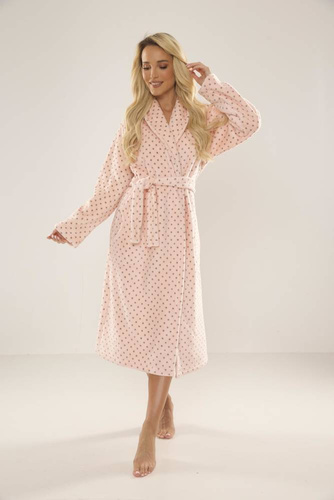 Długi Szlafrok damski 548 Melanie Forex - łosoś