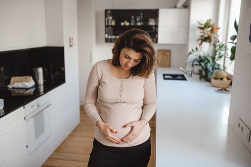 Bluzka ciążowa i do karmienia Tummy Milk&Love beżowy