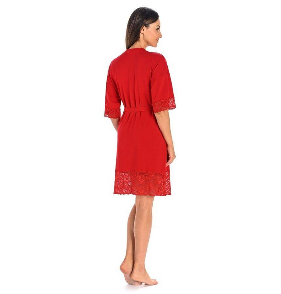 Damski szlafrok Gloria Teyli - czerwony