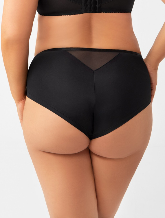 Figi Gorsenia Adore K931 czarne– klasyczne, koronkowe, wygodne figi damskie