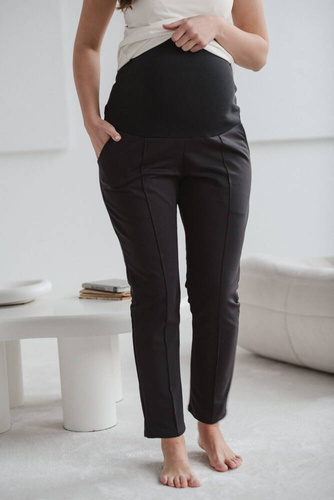 Klasyczne spodnie ciążowe GraceFit Mama Milk&Love grafitowy