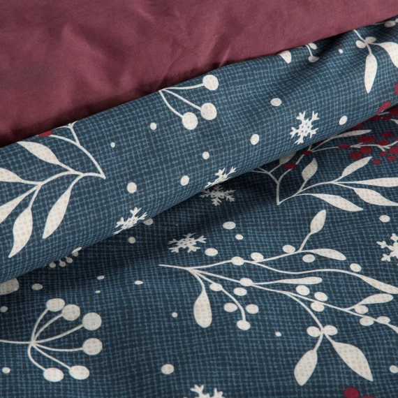 Eurofirany pościel świąteczna z bawełny ranforce Kristy – miękka, trwała, dwustronna