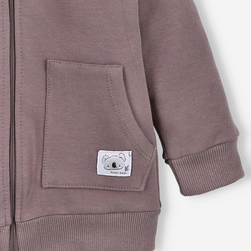 Bluza dwuwarstwowa Sweets Koala z bawełny organicznej Nini czekoladowy