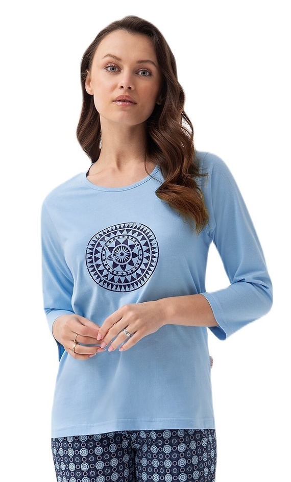 Piżama Damska 331 Luna -niebieski