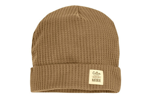 Czapeczka niemowlęca "Natural Waffel" Makoma camel