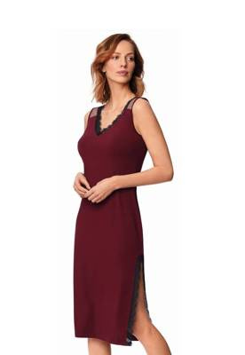 Koszula Nocna Zafira By Night NIPPLEX- burgund