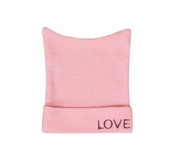 Czapka bawełniana LOVE Terjan - różowa