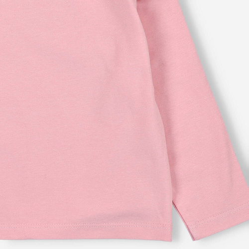 Dziewczęca bluzka z długim rękawem BOB-0003 By o Baby różowy 