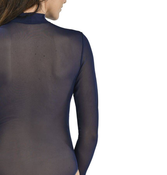 Body z transparentnej siateczki z półgolfem 2435 Amy Teyli - blue