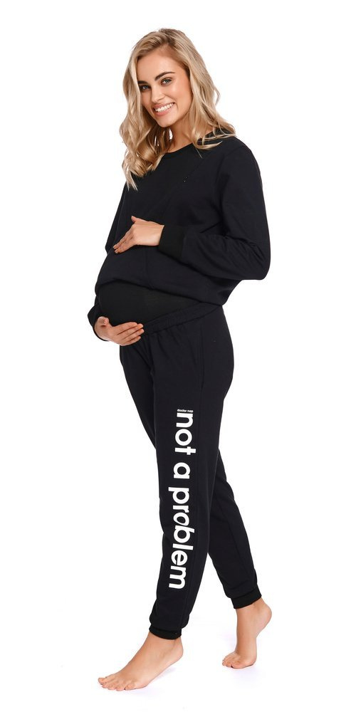 SPO.4238 Spodnie dresowe ciążowe Doctor Nap - black