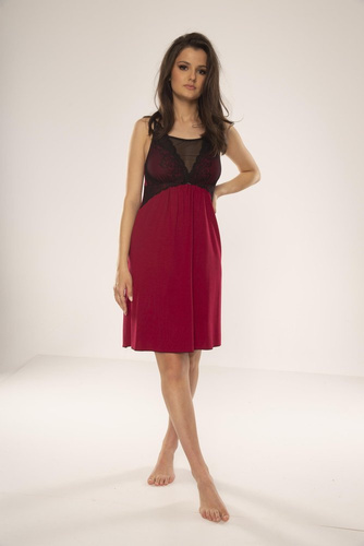 Koszula nocna na ramiączkach 485 Artemise Forex - bordowy