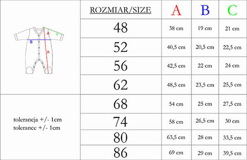 Nicol Lala 216032 – pajacyk niemowlęcy bez stópek, prążkowana bawełna, zamek na skos