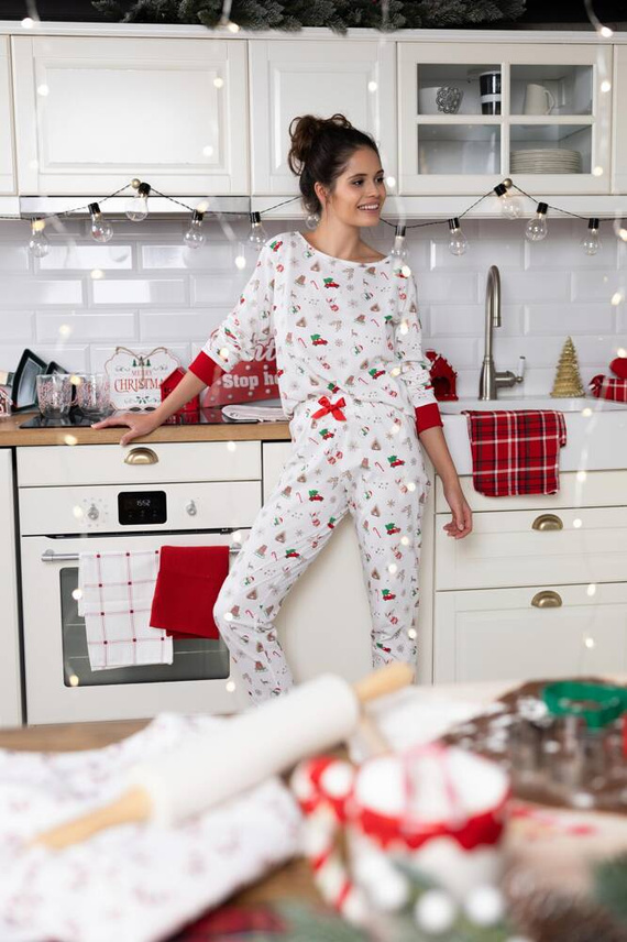 Piżama damska Samantha Sensis - ecru