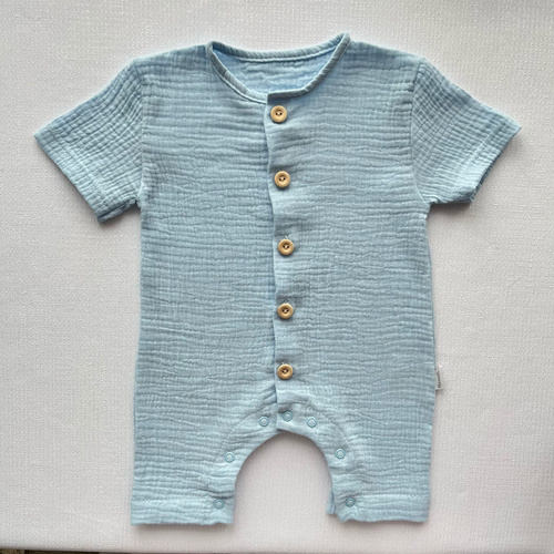 Rampers muślinowy RA55208 Mamatti - niebieski