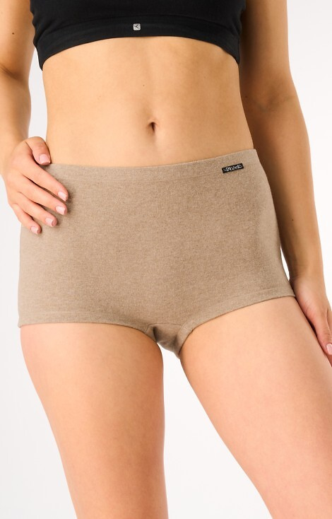 Key Hot Touch LXC 729 ciemny beżowy– ciepłe szorty damskie z bawełny