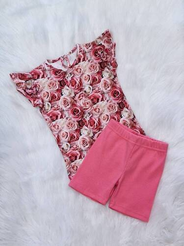 Kolarki prążek dziecięce Bambarillo różowy