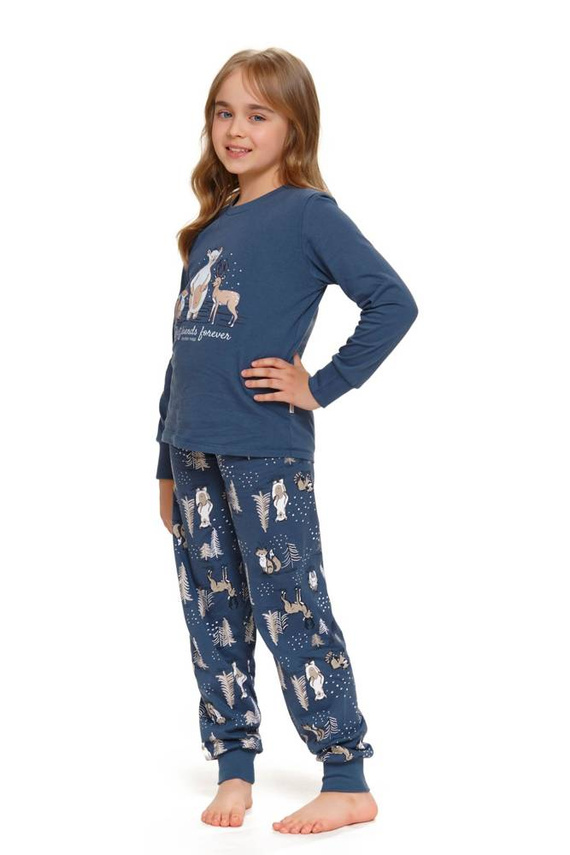PDG.4324 "Animals" Piżama dziecięca Unisex Doctor Nap - deep blue