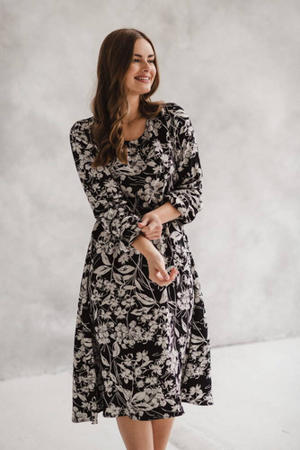 Sukienka ciążowa i do karmienia Lovely Dress Milk&Love czarna w print