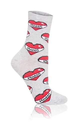 Skarpety damskie S122D Mama Italian Fashion - szary