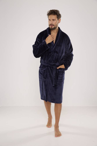 Szlafrok męski 716 Rafael De lafense - granat