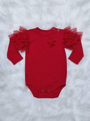 Body z długim rękawem Carmen Bambarillo czerwony 