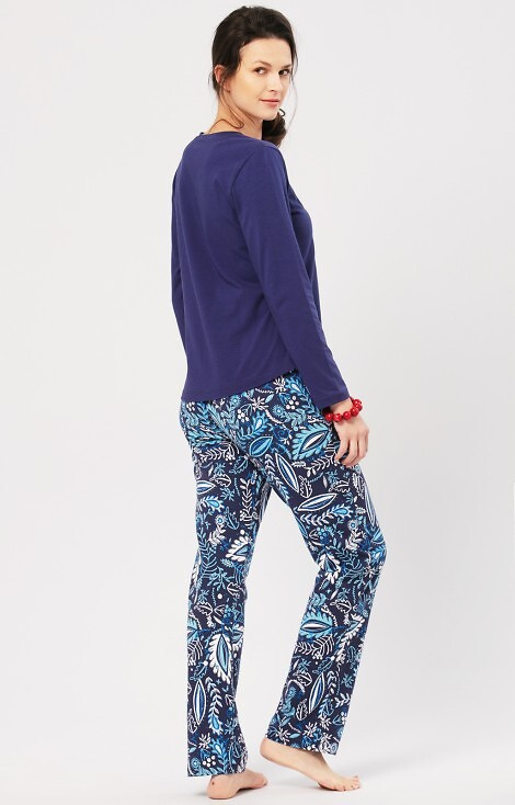 Piżama Damska LNS 793 Key granatowy