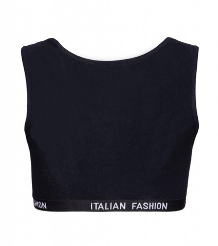 Stanik dziewczęcy, szerokie ramiączko Nikola Italian Fashion- czarny