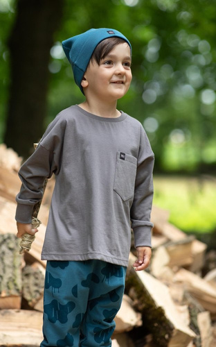 Bluzka dla chłopca Teo Pinokio - grafit 