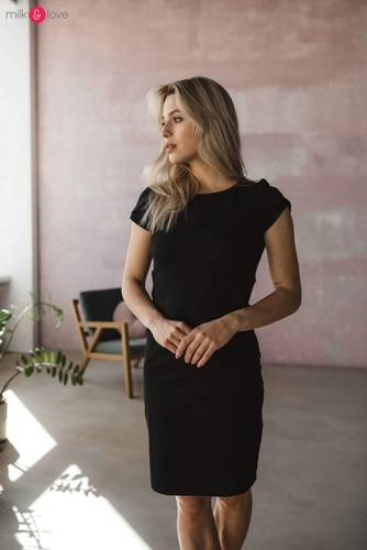 Sukienka do karmienia krótki rękaw Milky dress Milk&Love czarny