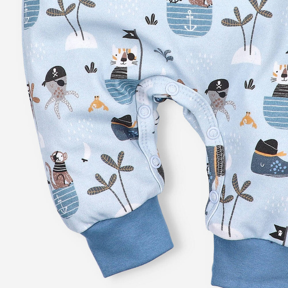 Rampers z bawełny organicznej Piraci Nini