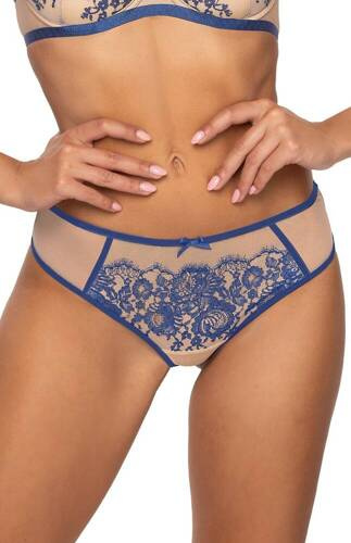 F-3804/5 Frances Figi damskie Mat beżowy-granatowy