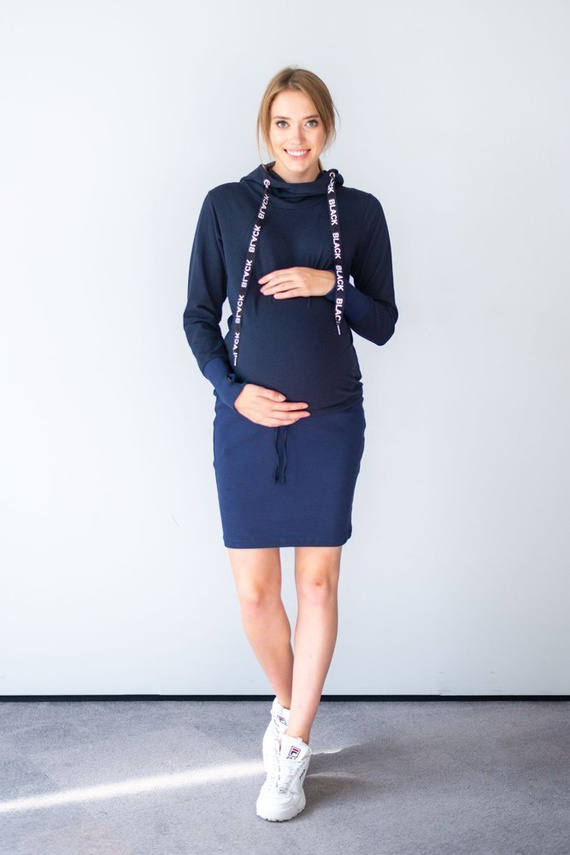 Sukienka dresowa  128  MIRACLE-granatowy