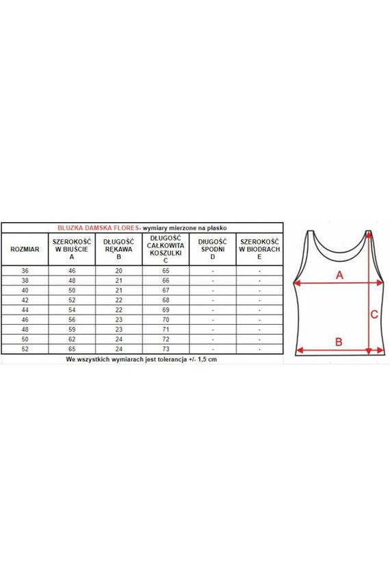 Bluzka piżamowa 86534 Flores Mewa druk w kwiaty