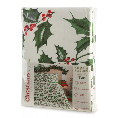 Pościel świąteczna liście z mikrowłókna Eurofirany