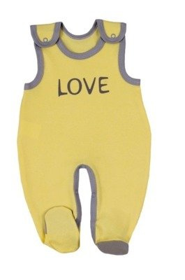 Śpioch bawełniany LOVE Terjan- żółty