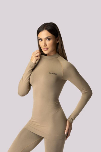 Koszulka termoaktywna damska dłiugi rękaw Alpha Spaio sand