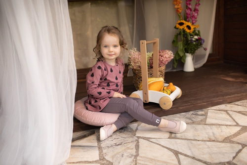 Legginsy dla dziewczynki Le Tigre Pinokio - grafit  