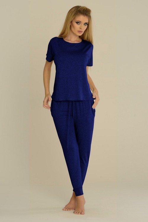 524 Paula Piżama Damska De Lafense - granat