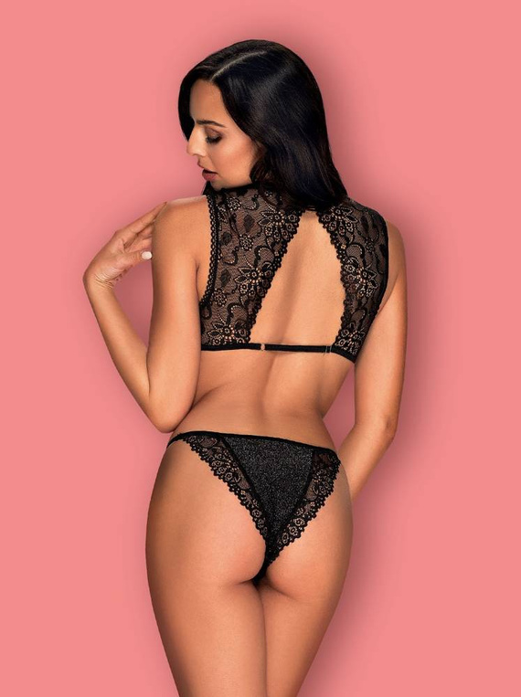 Komplet 2-częściowy Elisetta set Obsessive czarny