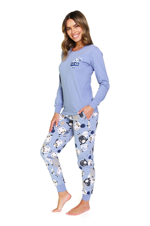 Doctor Nap 7346 – bawełniana piżama damska, wzór owce