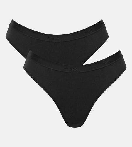 Figi Damskie 2-pak Casual High leg Sloggi Go - black