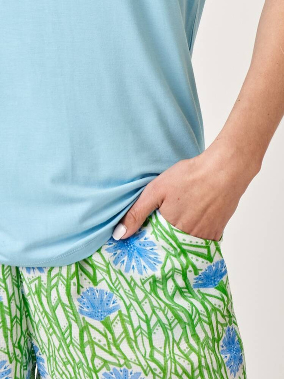 Piżama Damska LNS 510 Key błękitny