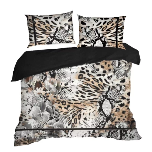 Pościel satynowa pantera Eva Minge Eva 20 Eurofirany czarny