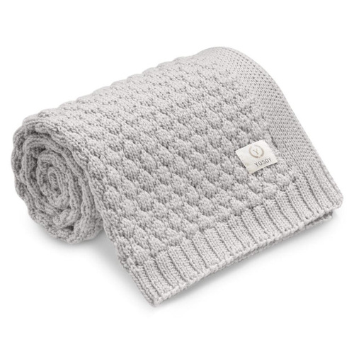 Yosoy Bubbles krem melanż  – koc dziecięcy z wełny merino, miękki, oddychający, dwustronny