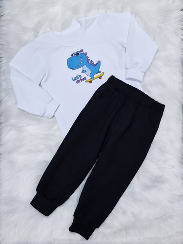 Bluzka dziecięca Let's drive długi rękaw Bambarillo - biały